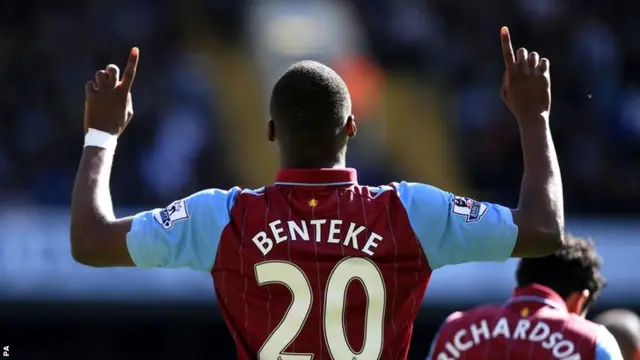 Benteke celebrates