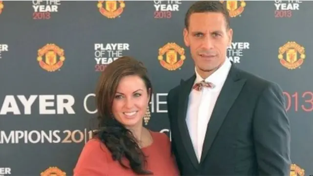 Rio Ferdinand Rebecca Ellison