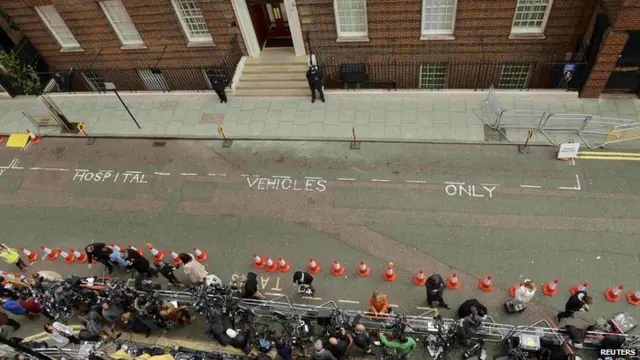 Aerial photo of outside the Lindo Wing