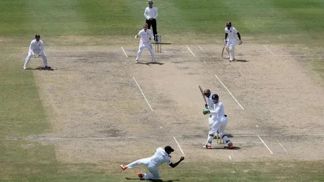 Jordan takes the catch for Root