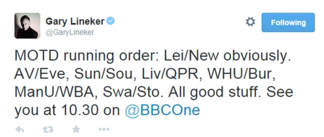 Gary Lineker Twitter