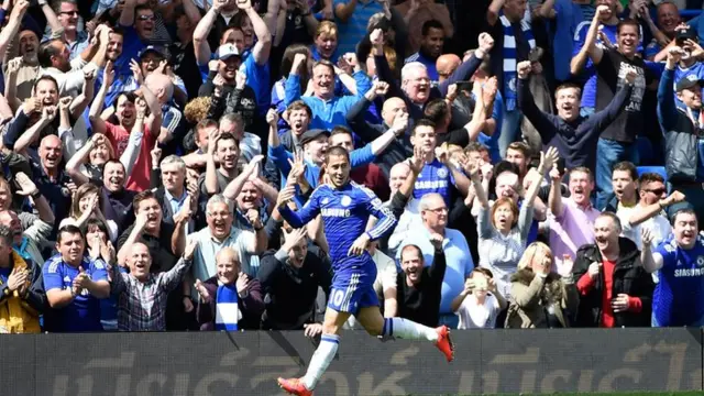 Chelsea fans celebrate