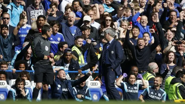 Jose Mourinho at the final whistle