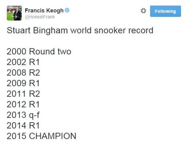 Bingham tweet