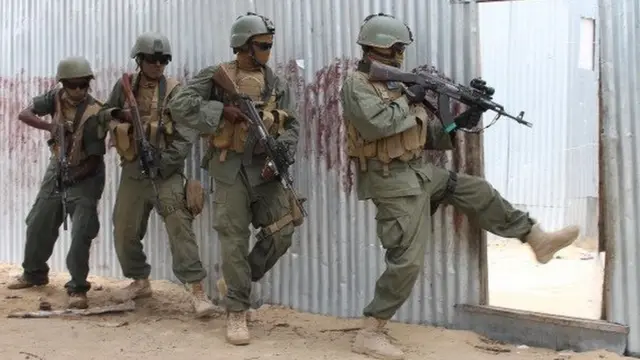 Somali troops in an operation to flush out al-Shabab - 2012