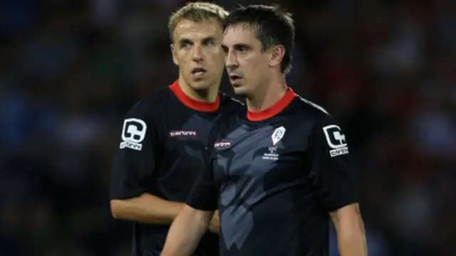 Phil Neville (left) and brother Gary