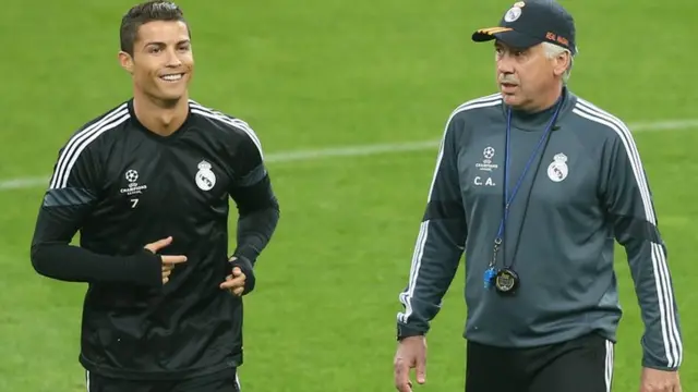 Ronaldo and Ancelotti