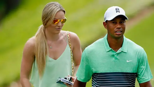 Tiger Woods with Lindsey Vonn