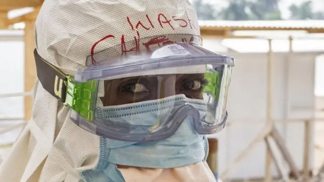 Ebola worker in Sierra Leone