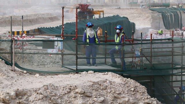 Qatari stadium work in Doha