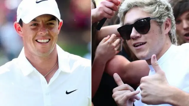 Rory McIlroy and One Direction's Niall Horan