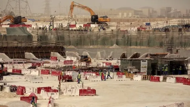 Qatari stadium work in Doha