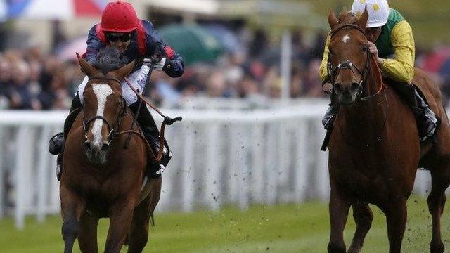 Trip To Paris (left) wins Chester Cup