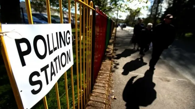 Polling station in Ellon, UK