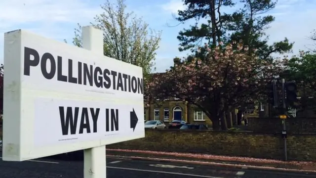 Polling station in Ely, Cambridgeshire