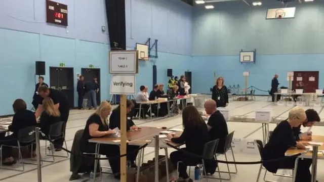 Verifying votes in East Ayrshire in Arran count