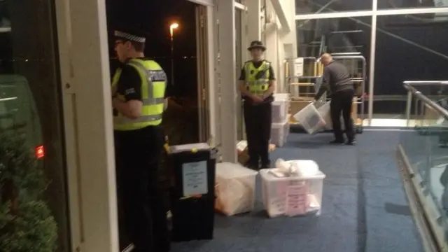 Ballot boxes in Greenock