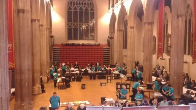 St Andrews Hall in Norwich - scene of the North South count