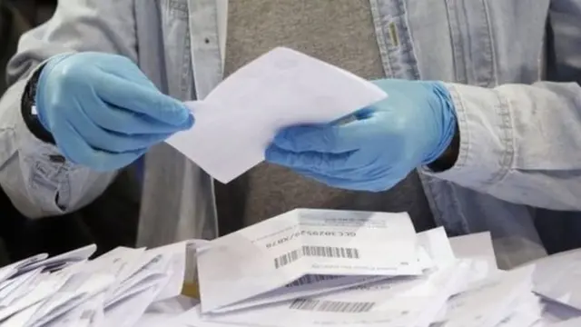 Votes being counted