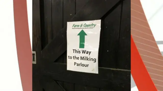 Milk parlour sign