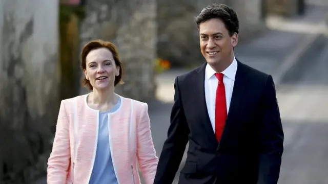 Labour Party leader Ed Miliband with his wife Justine