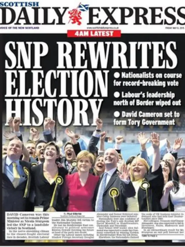 Daily Express front page