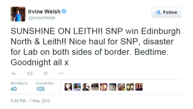 Irvine Welsh tweet