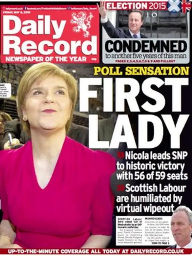 Daily Record front page