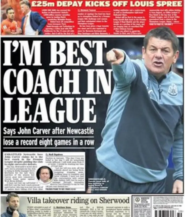 Daily Express back page