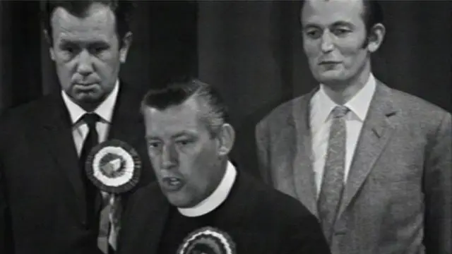 Ian Paisley at 1970 election announcement