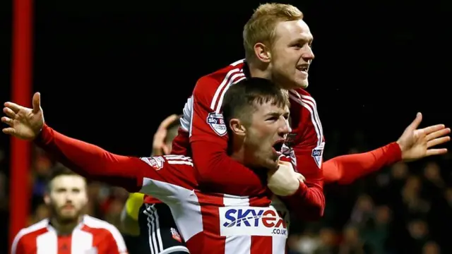 Brentford celebrate