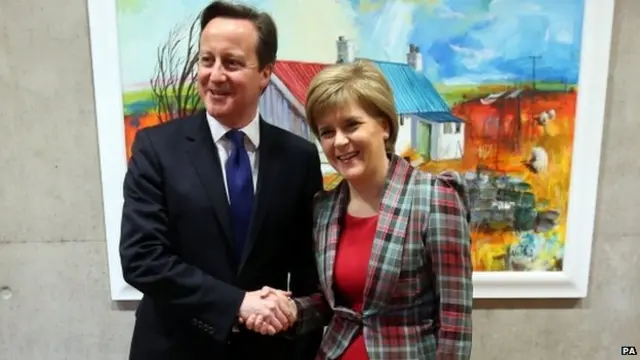 David Cameron meeting Nicola Sturgeon earlier this year