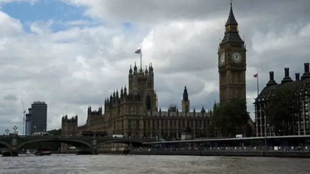 View of the Houses of Parliament from the Thames