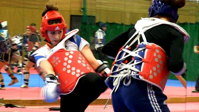 Taekwondo star Jade Jones trains ahead of the 2015 European Games