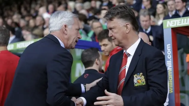 Alan Pardew and Louis van Gaal