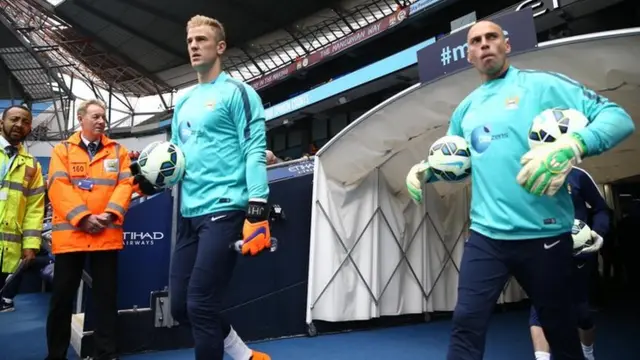 Joe Hart (left)