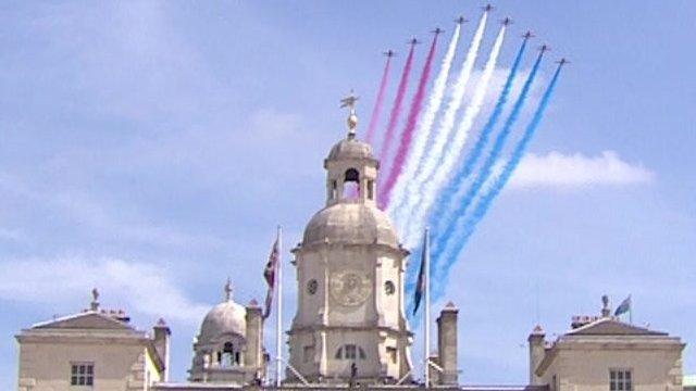 Red Arrows at VE Day celebrations