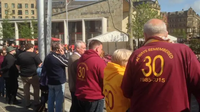 Crowds in Centenary Square