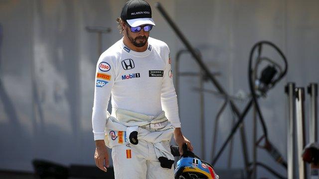 Fernando Alonso retires from the Spanish Grand Prix