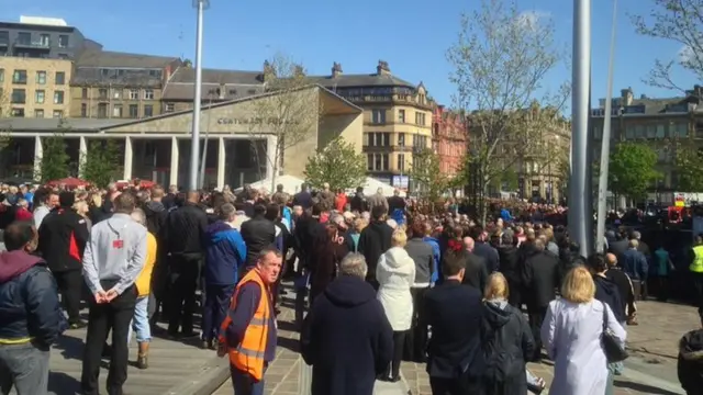 Crowd at ceremony