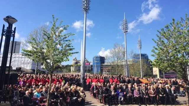 Memorial service at Centenary Square