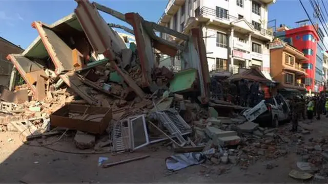 Naya Bus Park, Nepal, after the earthquake