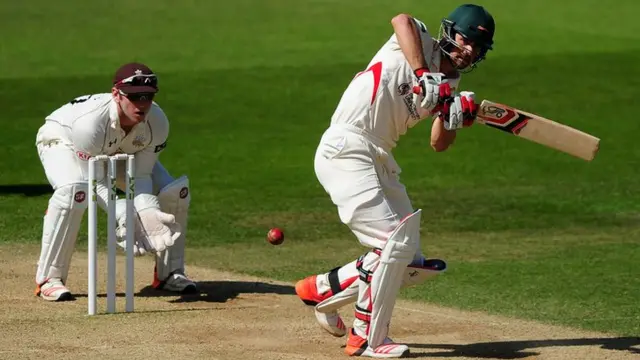 Rob Taylor of Leicestershire bats during day four against Surrey