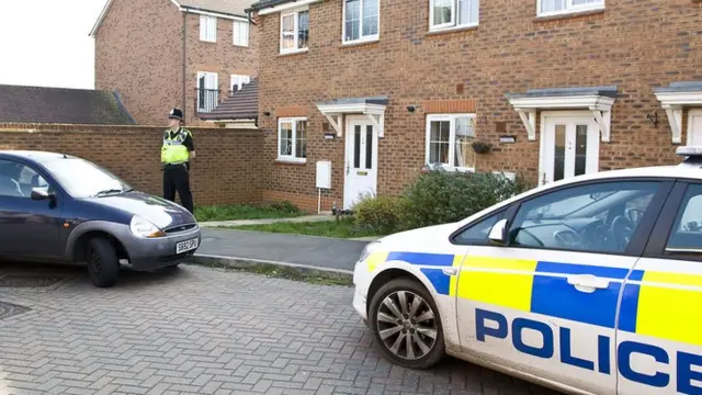 Police outside Carl Wheatley's home