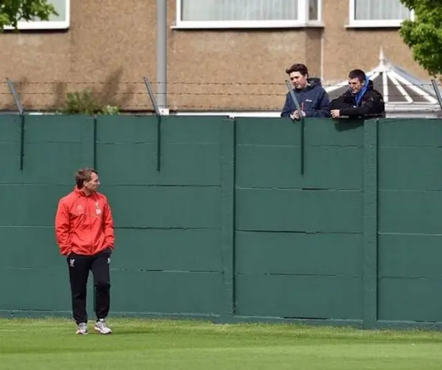 Brandan Rodgers at Liverpool's Melwood