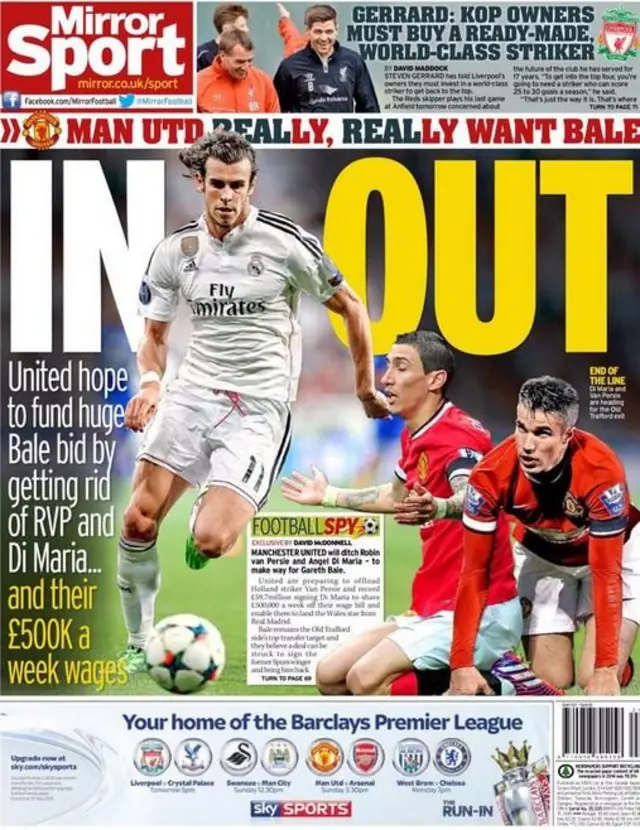 Daily Mirror back page