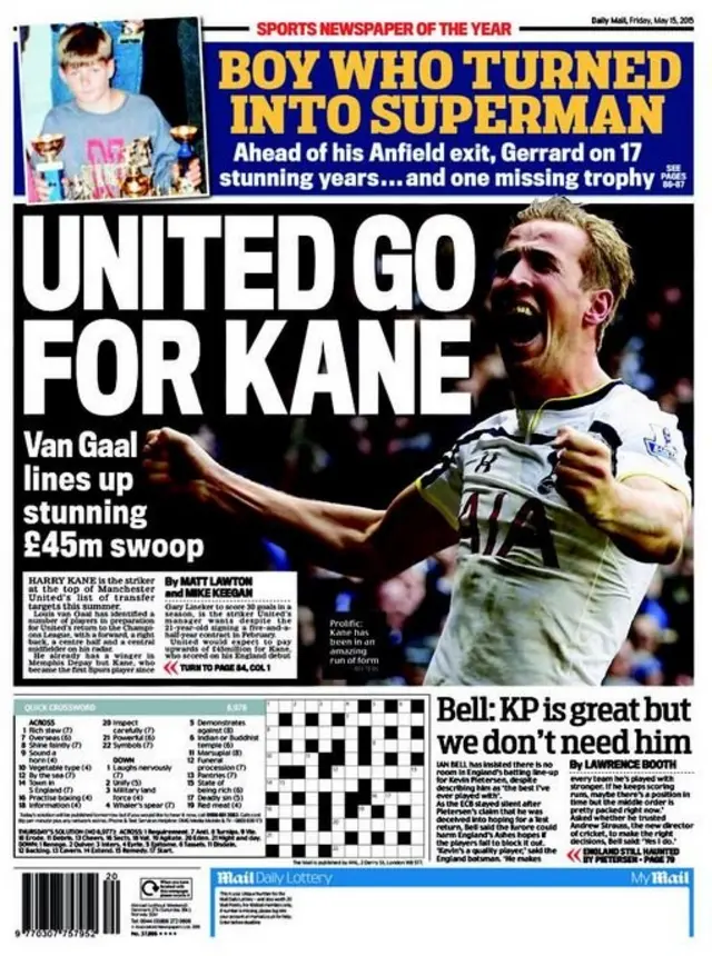 Daily Mail back page