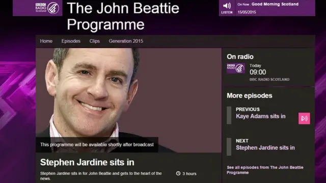 John Beattie programme