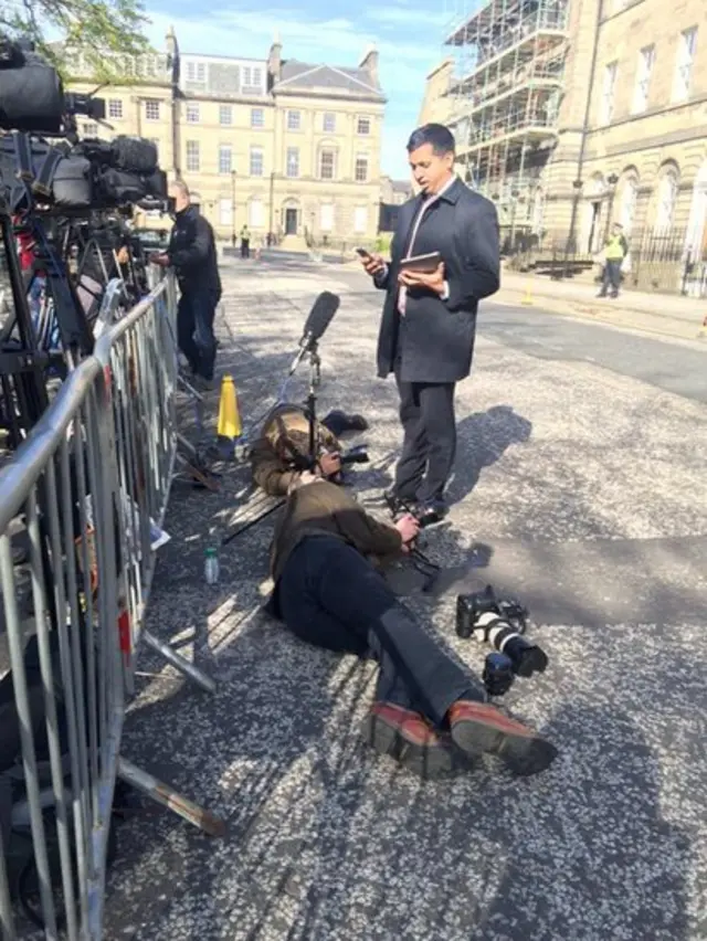 Media outside Bute House