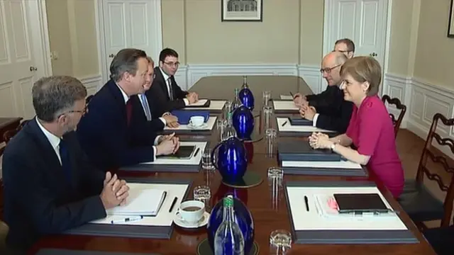 David Cameron and Nicola Sturgeon meeting